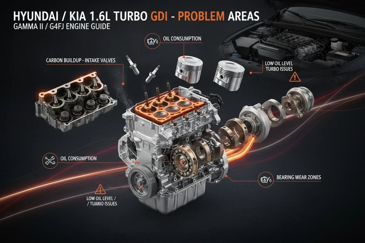 Hyundai & Kia 1.6L Turbo GDI Gamma II  (G4FJ): Common Engine Problems,  Symptoms, and Replacement Guide